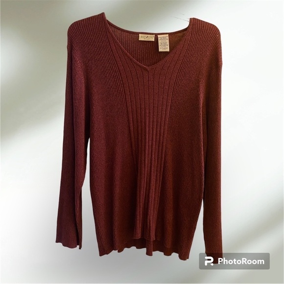 White Stag Woman Womens Plus Size 22W-24W Thin Ribbed Sweater - Picture 1 of 3